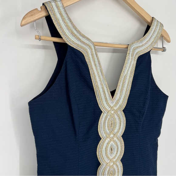 Lilly Pulitzer Valli Shift True Navy Dress‎ Size 6 - Picture 5 of 14